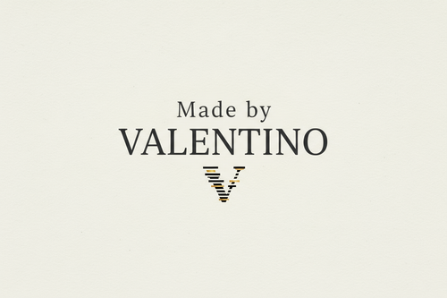 Kombiniertes Logo - Elegante Typografie mit Layer-V